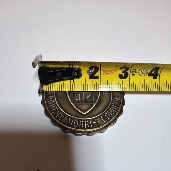 Large Brass Robert Morris College 50 Years Of Academic Growth Award Medal/token - Picture 4 of 4